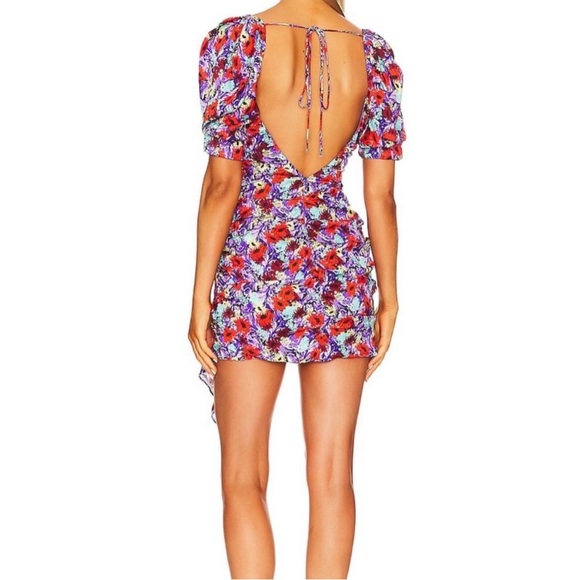 For Love And Lemons Colorful Floral Mini Dress - Picture 2 of 5